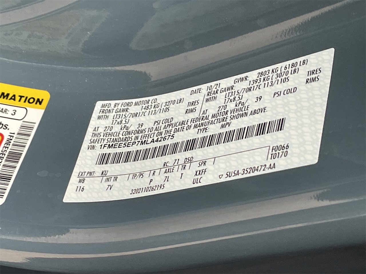 used 2021 Ford Bronco car, priced at $47,999