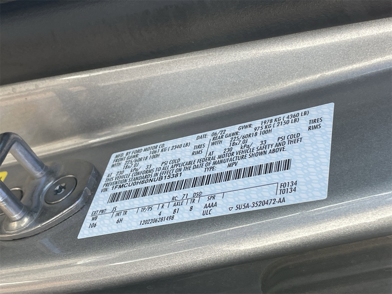 used 2022 Ford Escape car, priced at $18,436