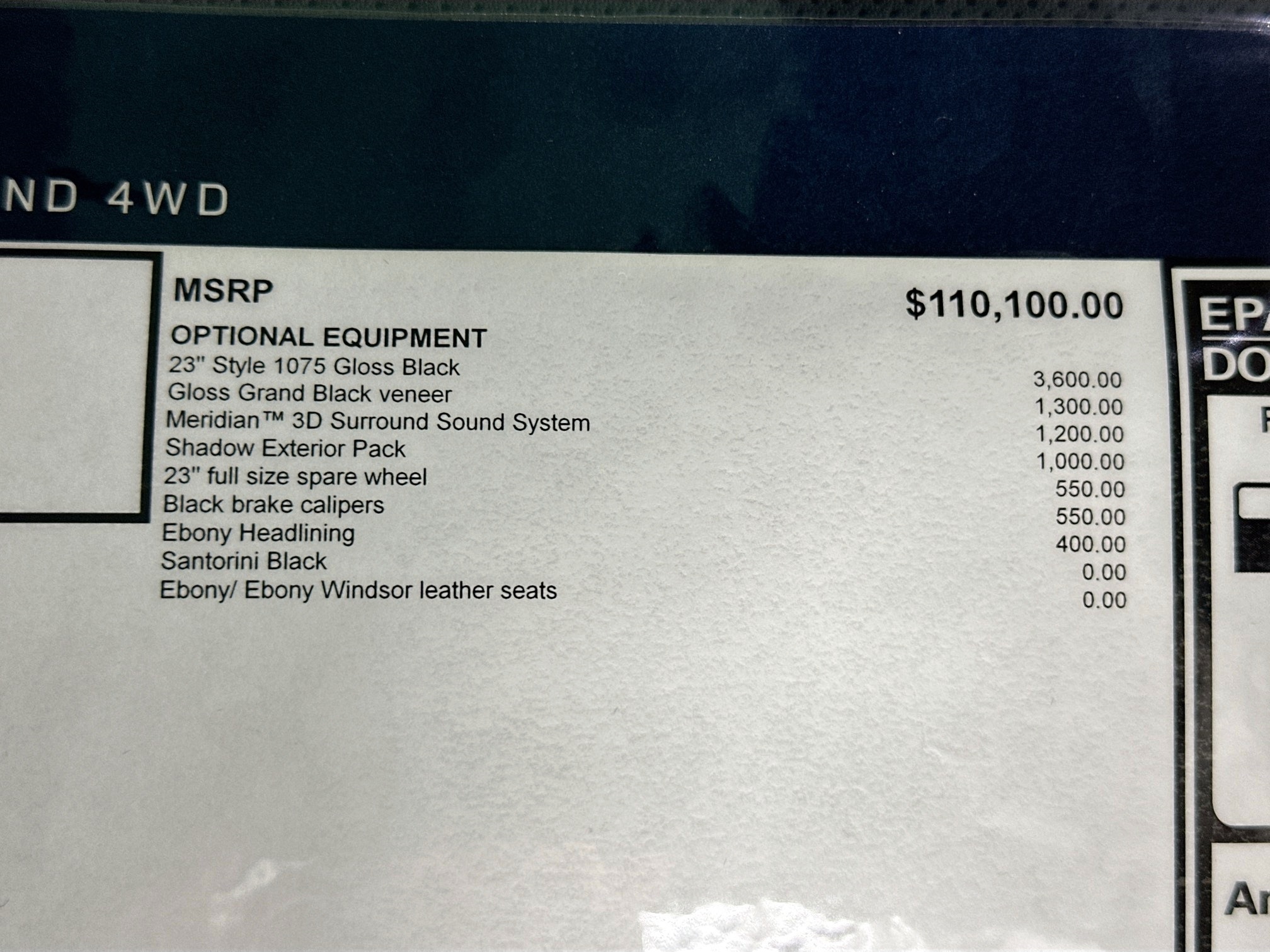 new 2025 Land Rover Range Rover car, priced at $120,850