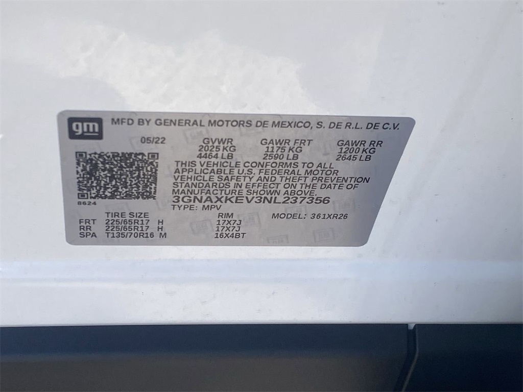 used 2022 Chevrolet Equinox car, priced at $17,491