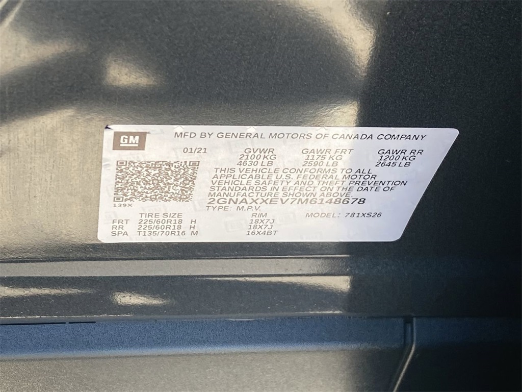 used 2021 Chevrolet Equinox car, priced at $22,491