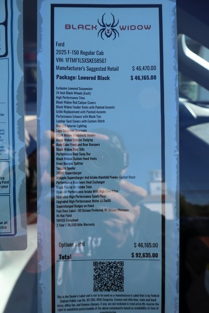 new 2025 Ford F-150 car, priced at $92,135