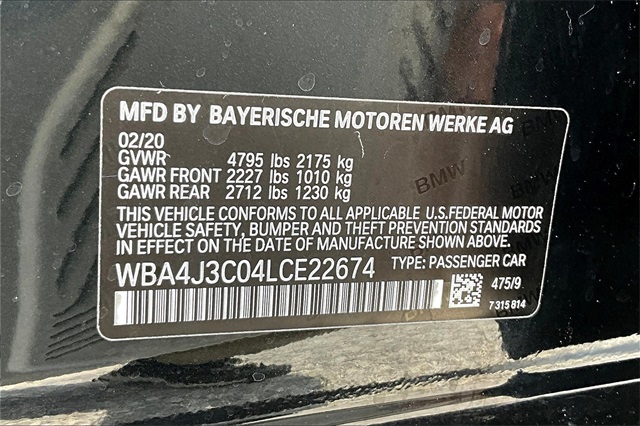 used 2020 BMW 4-Series car, priced at $25,544