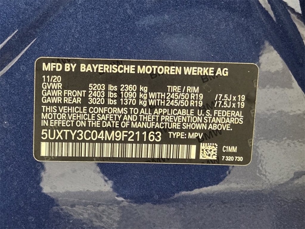 used 2021 BMW X3 car, priced at $23,588