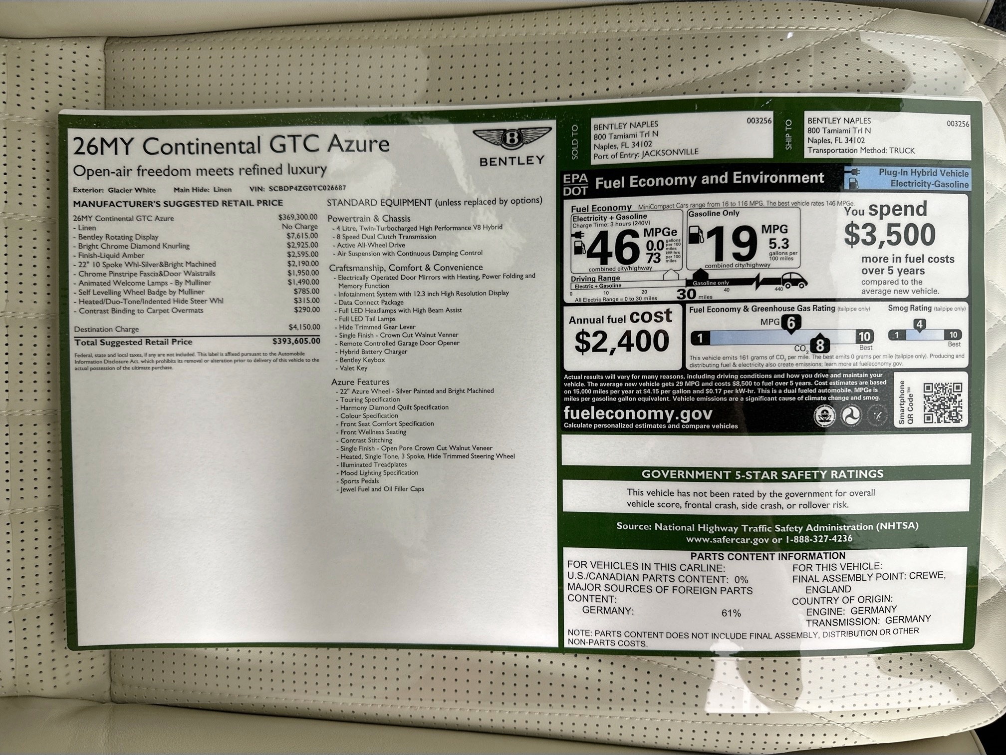 new 2026 Bentley Continental GTC car
