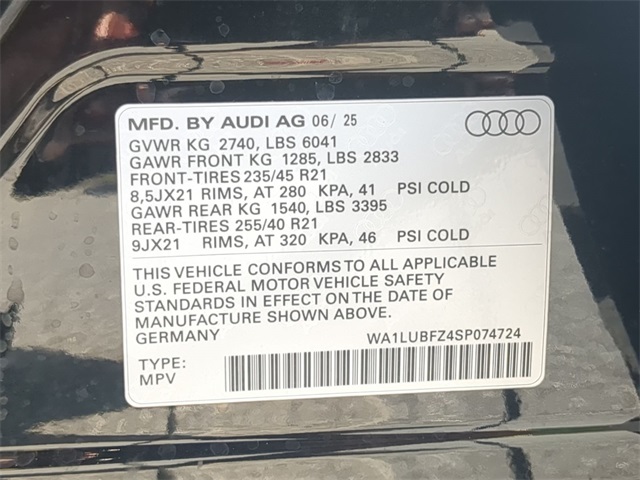 new 2025 Audi Q4 e-tron car, priced at $61,680