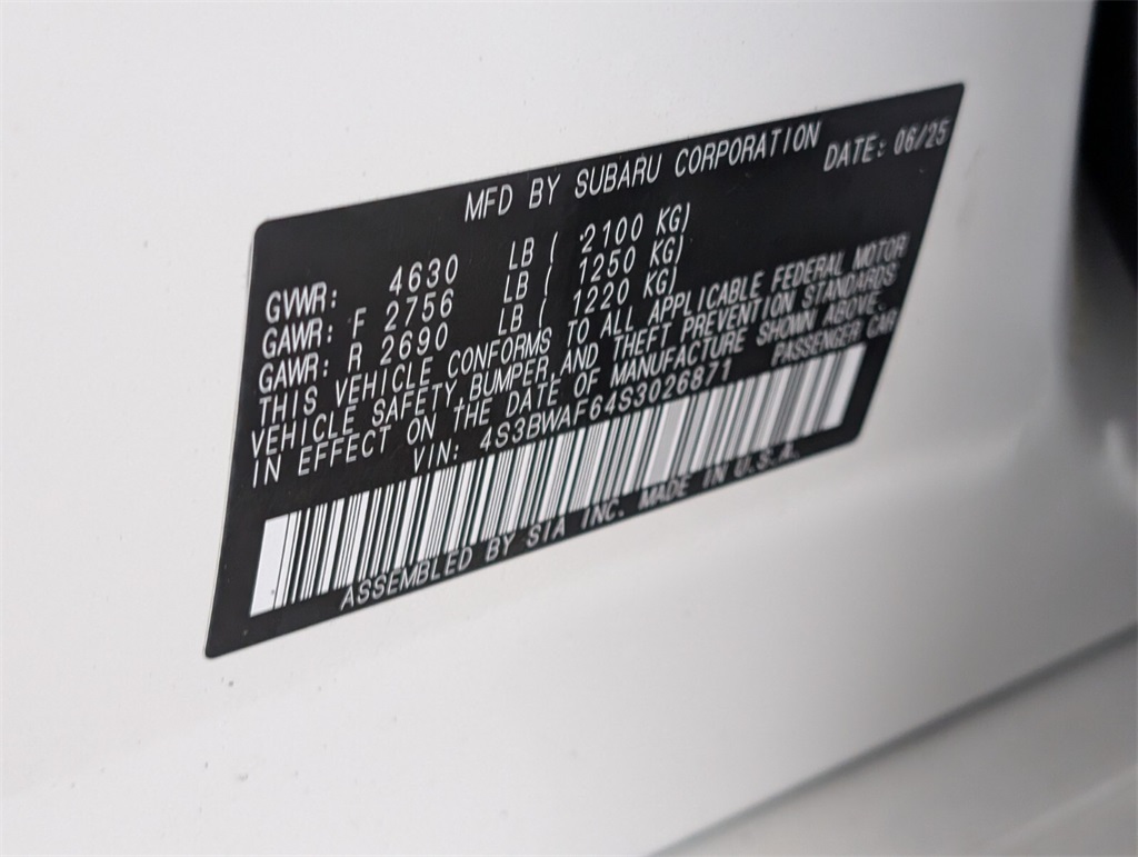 new 2025 Subaru Legacy car, priced at $31,523