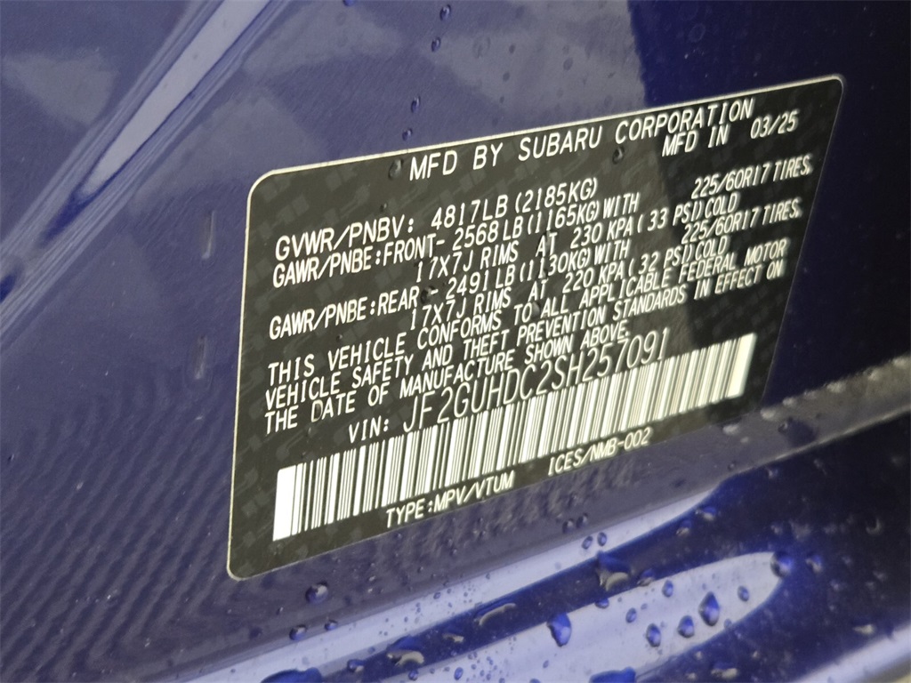 new 2025 Subaru Crosstrek car, priced at $30,942