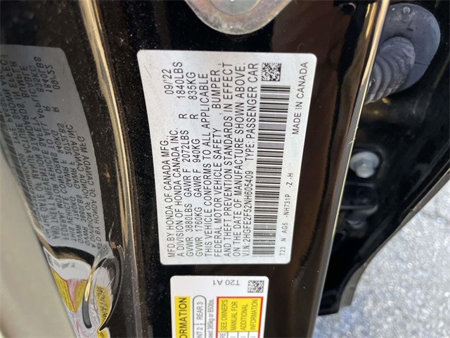 used 2022 Honda Civic car, priced at $22,191