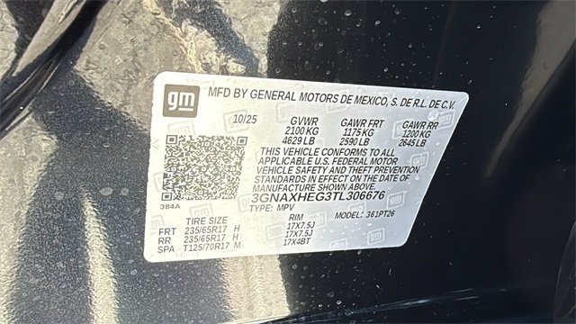 new 2026 Chevrolet Equinox car, priced at $30,820