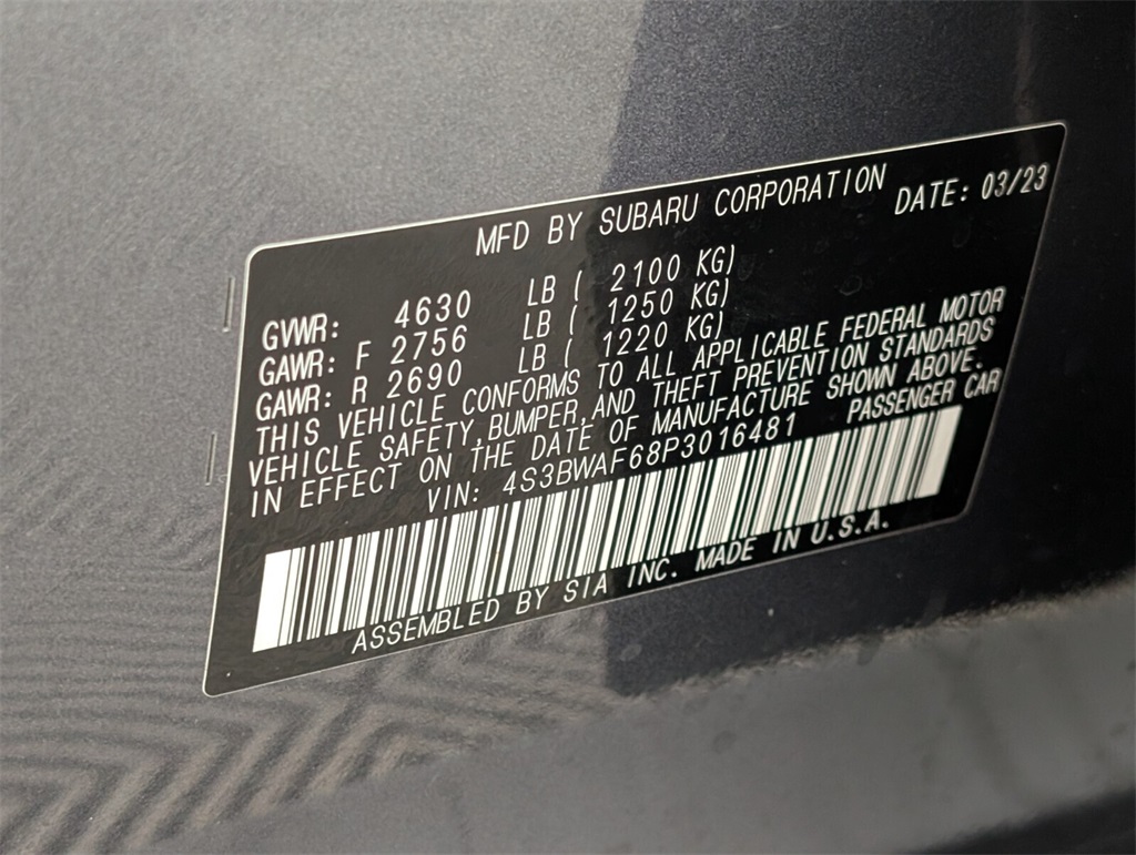 used 2023 Subaru Legacy car, priced at $19,000