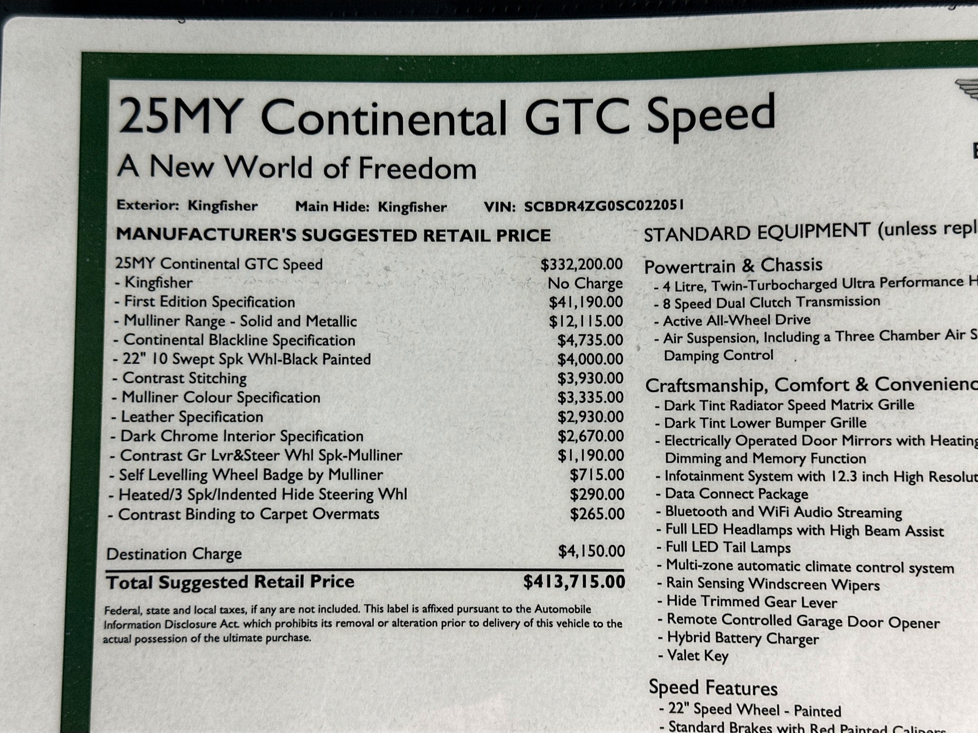 new 2025 Bentley Continental GTC car