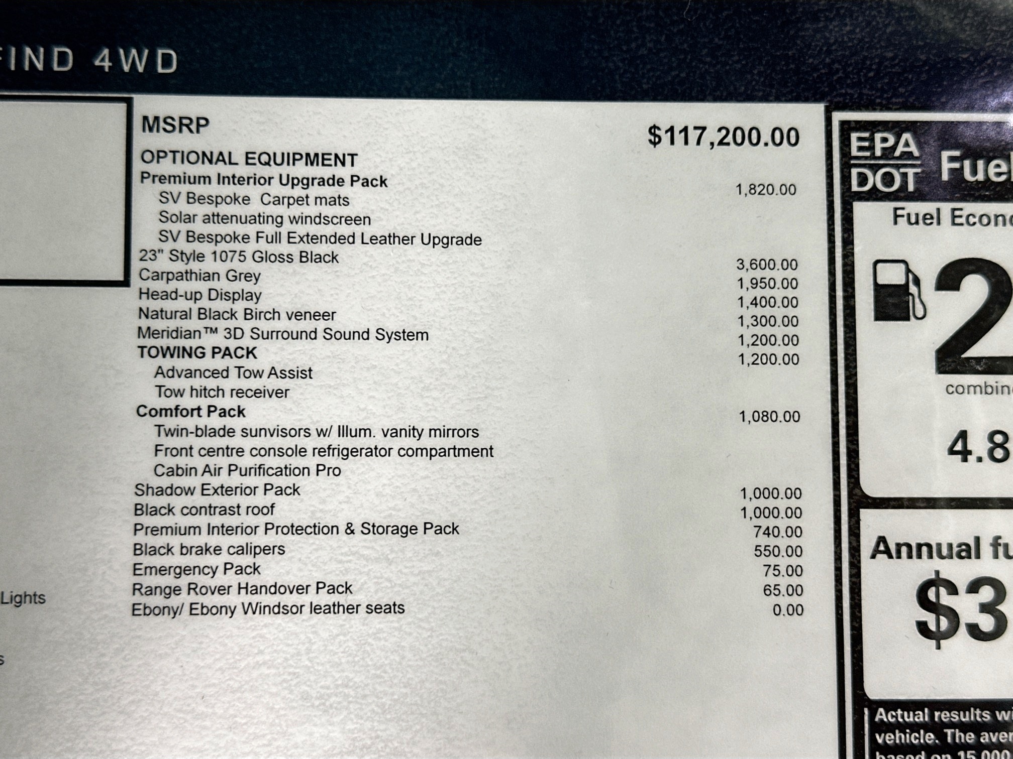 new 2025 Land Rover Range Rover car, priced at $136,330