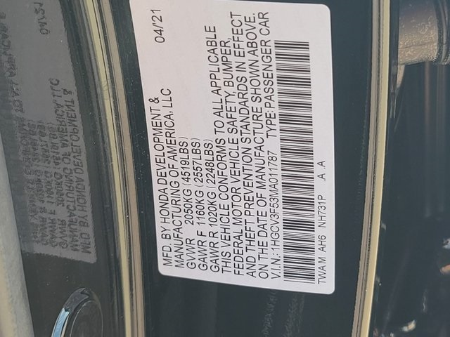 used 2021 Honda Accord Hybrid car, priced at $25,500