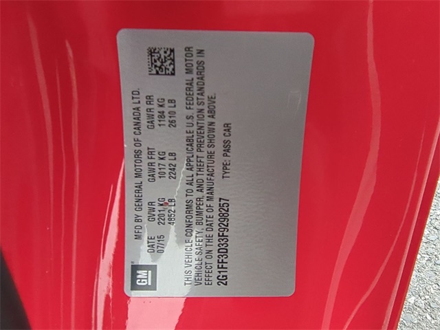 used 2015 Chevrolet Camaro car, priced at $17,911