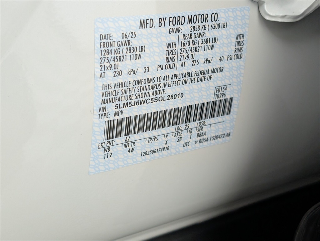new 2025 Lincoln Aviator car, priced at $63,590