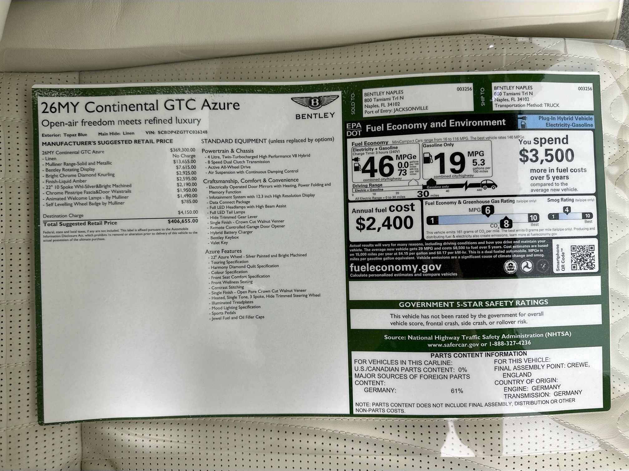 new 2026 Bentley Continental GTC car