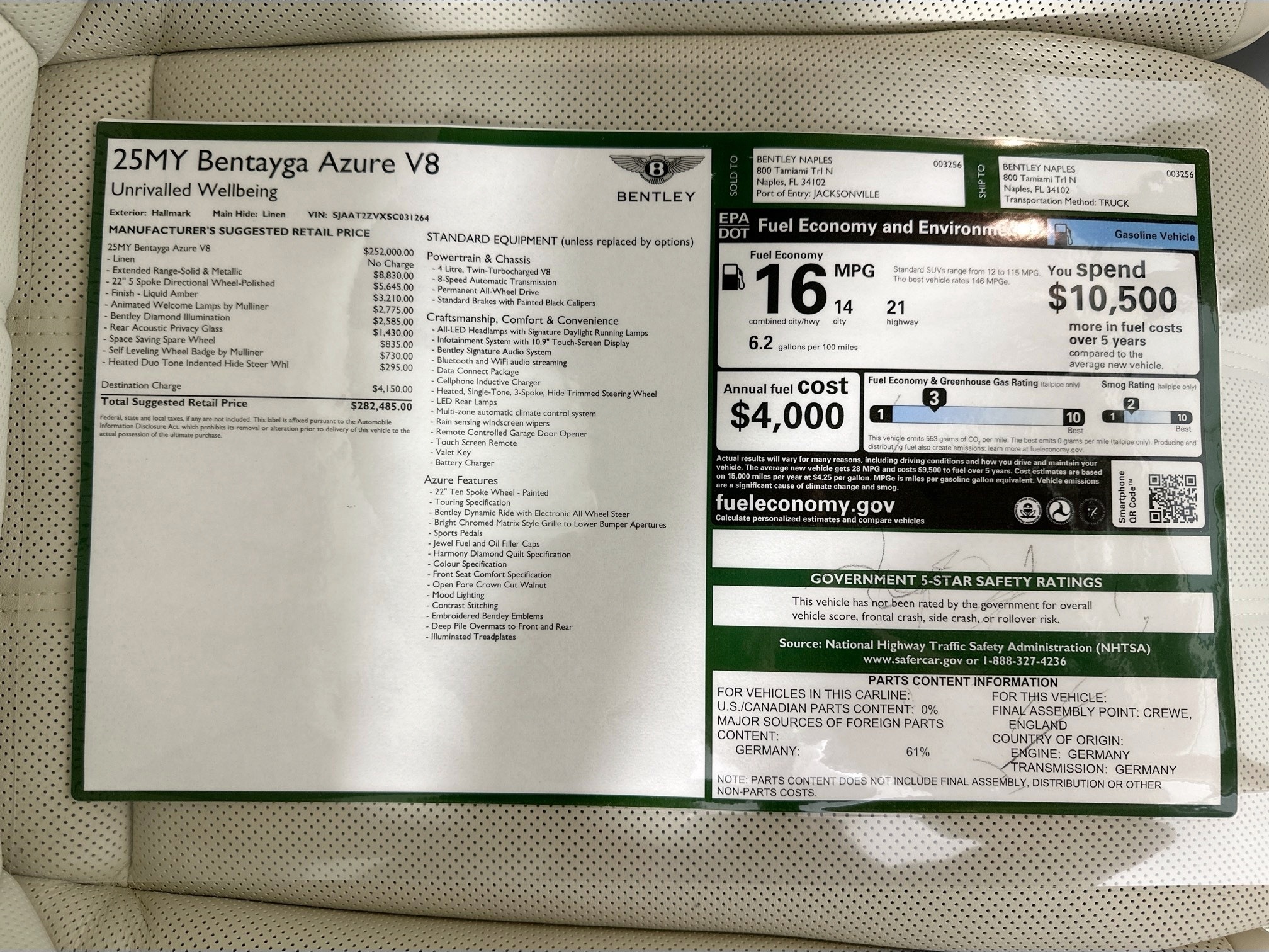 new 2025 Bentley Bentayga car