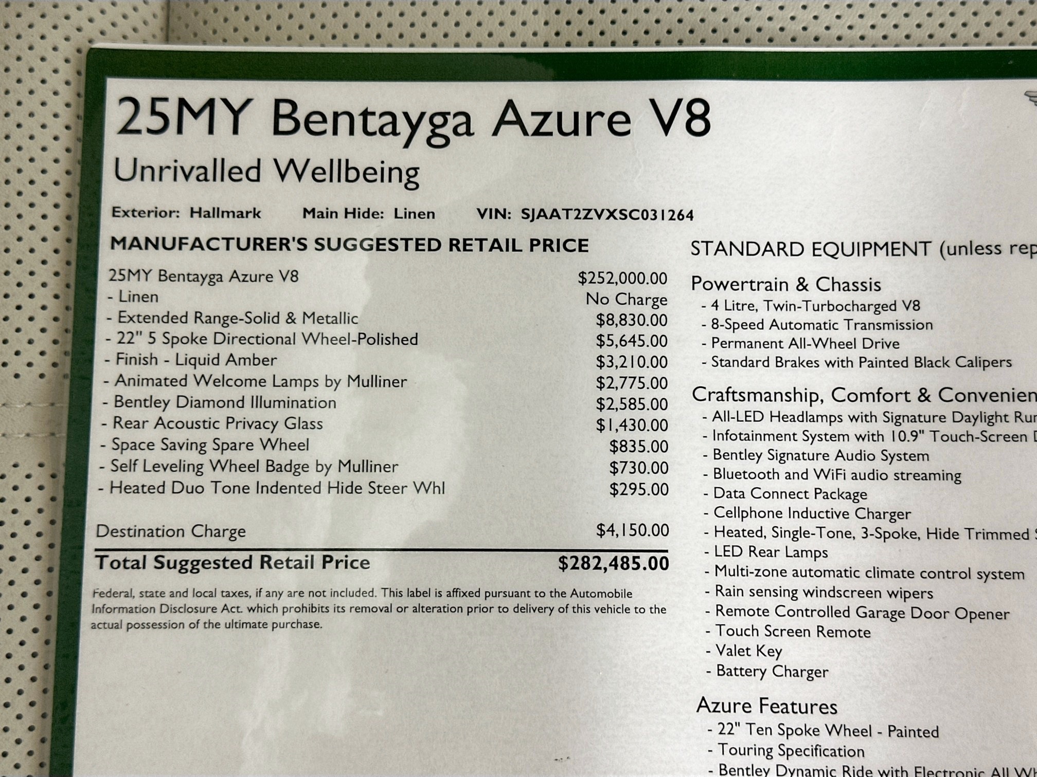 new 2025 Bentley Bentayga car