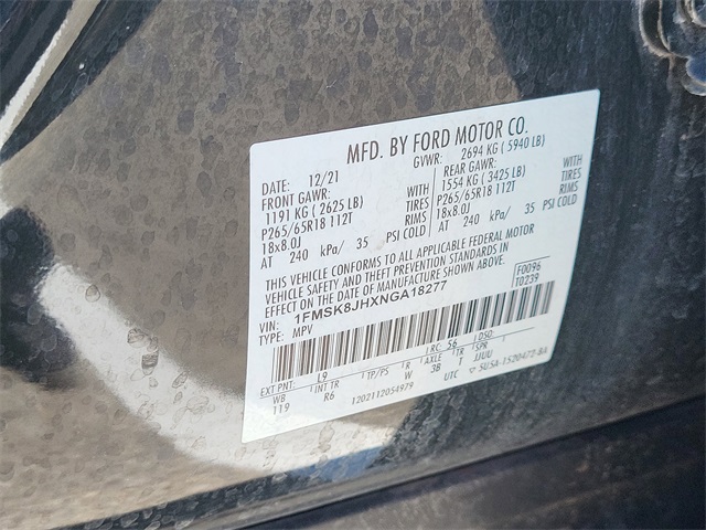 used 2022 Ford Explorer car, priced at $36,600