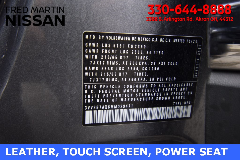 used 2021 Volkswagen Tiguan car, priced at $20,457