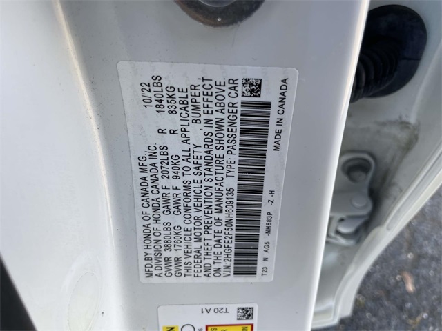 used 2022 Honda Civic car, priced at $21,495