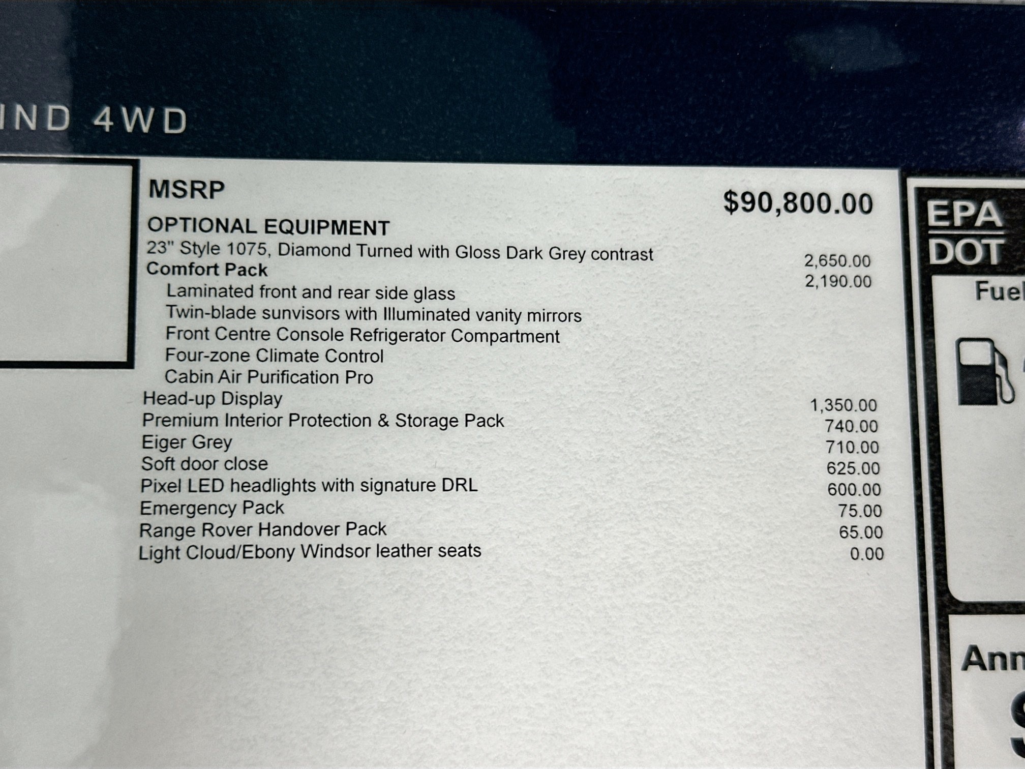 new 2025 Land Rover Range Rover Sport car, priced at $101,655