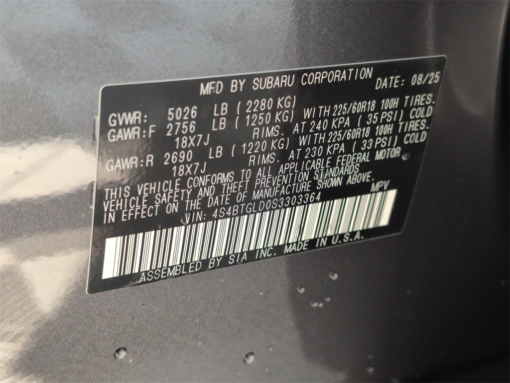 new 2025 Subaru Outback car, priced at $43,626