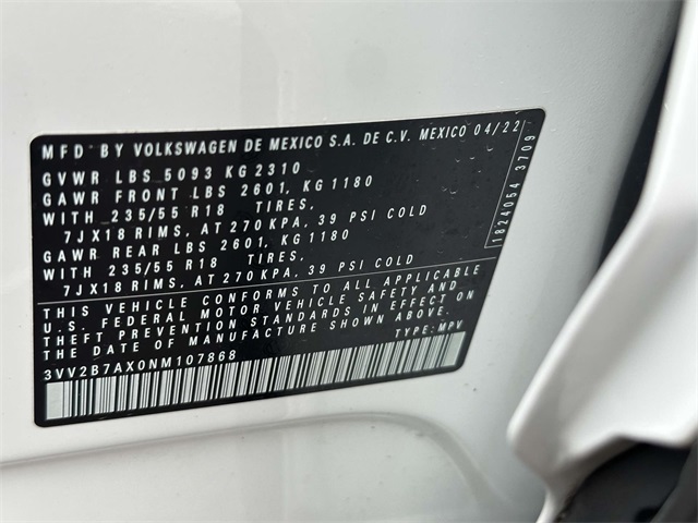 used 2022 Volkswagen Tiguan car, priced at $26,874