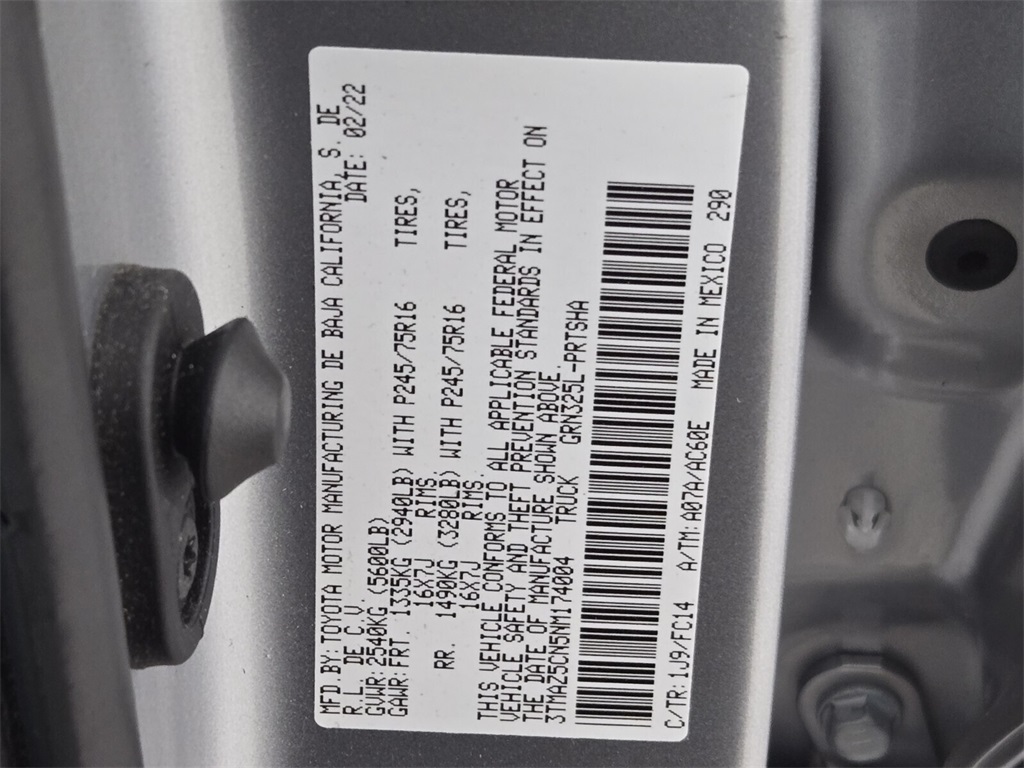 used 2022 Toyota Tacoma car, priced at $30,500