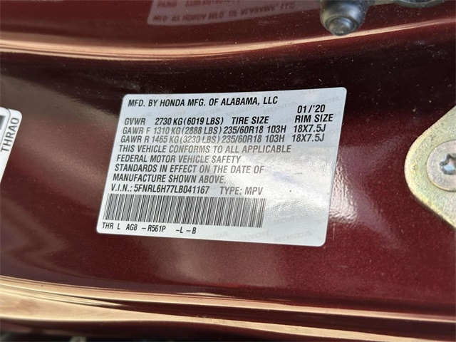 used 2020 Honda Odyssey car, priced at $23,326