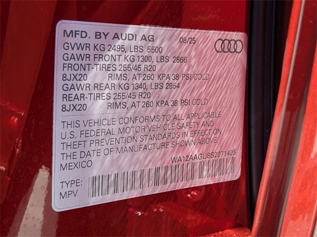 new 2025 Audi Q5 car, priced at $58,950