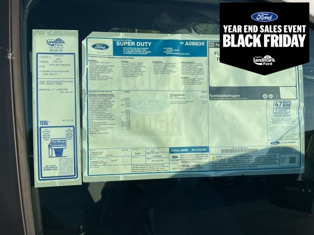 new 2025 Ford F-450SD car, priced at $95,462