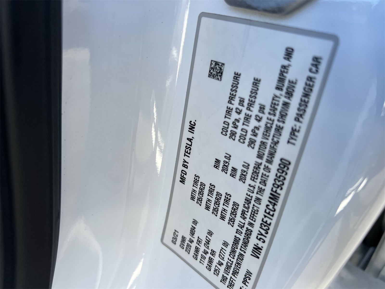 used 2021 Tesla Model 3 car, priced at $28,991