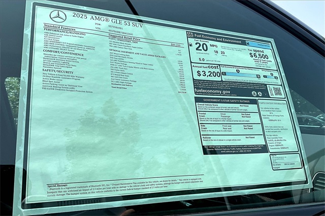 new 2025 Mercedes-Benz GLE car, priced at $99,725