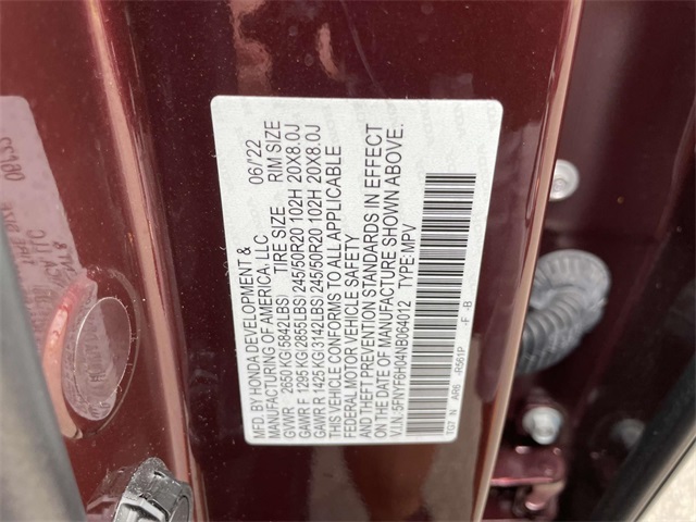 used 2022 Honda Pilot car, priced at $34,611