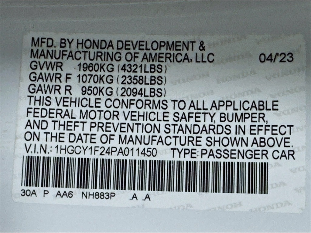 used 2023 Honda Accord car, priced at $24,490