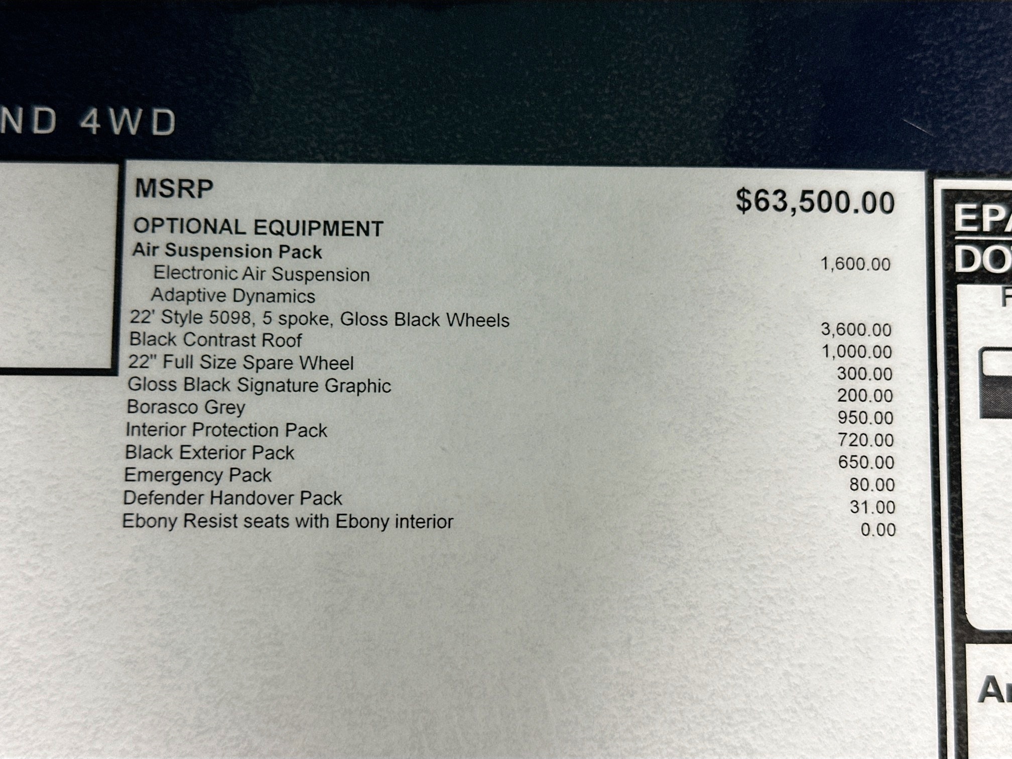 new 2026 Land Rover Defender 110 car, priced at $74,481