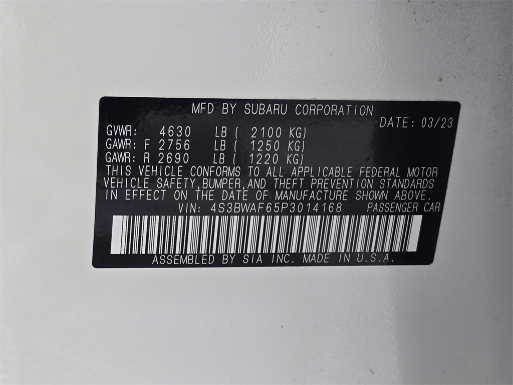 used 2023 Subaru Legacy car, priced at $21,698