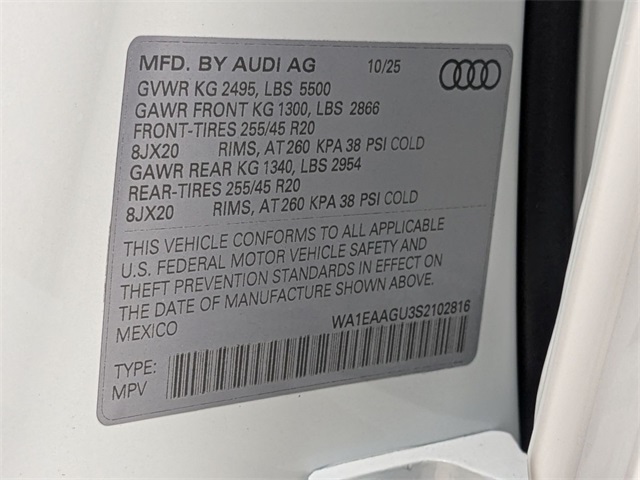 new 2025 Audi All-new Q5 car, priced at $59,400