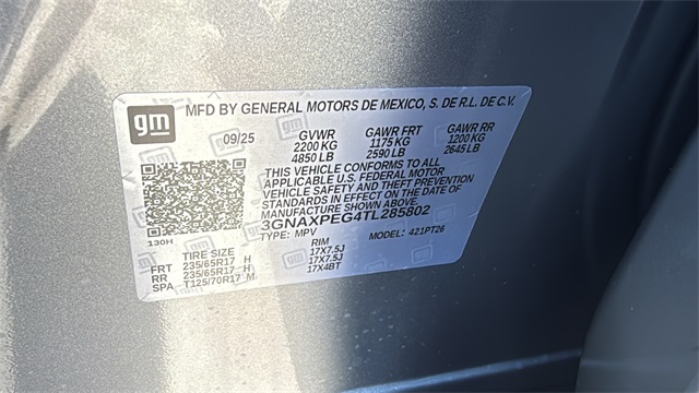 new 2026 Chevrolet Equinox car, priced at $36,840