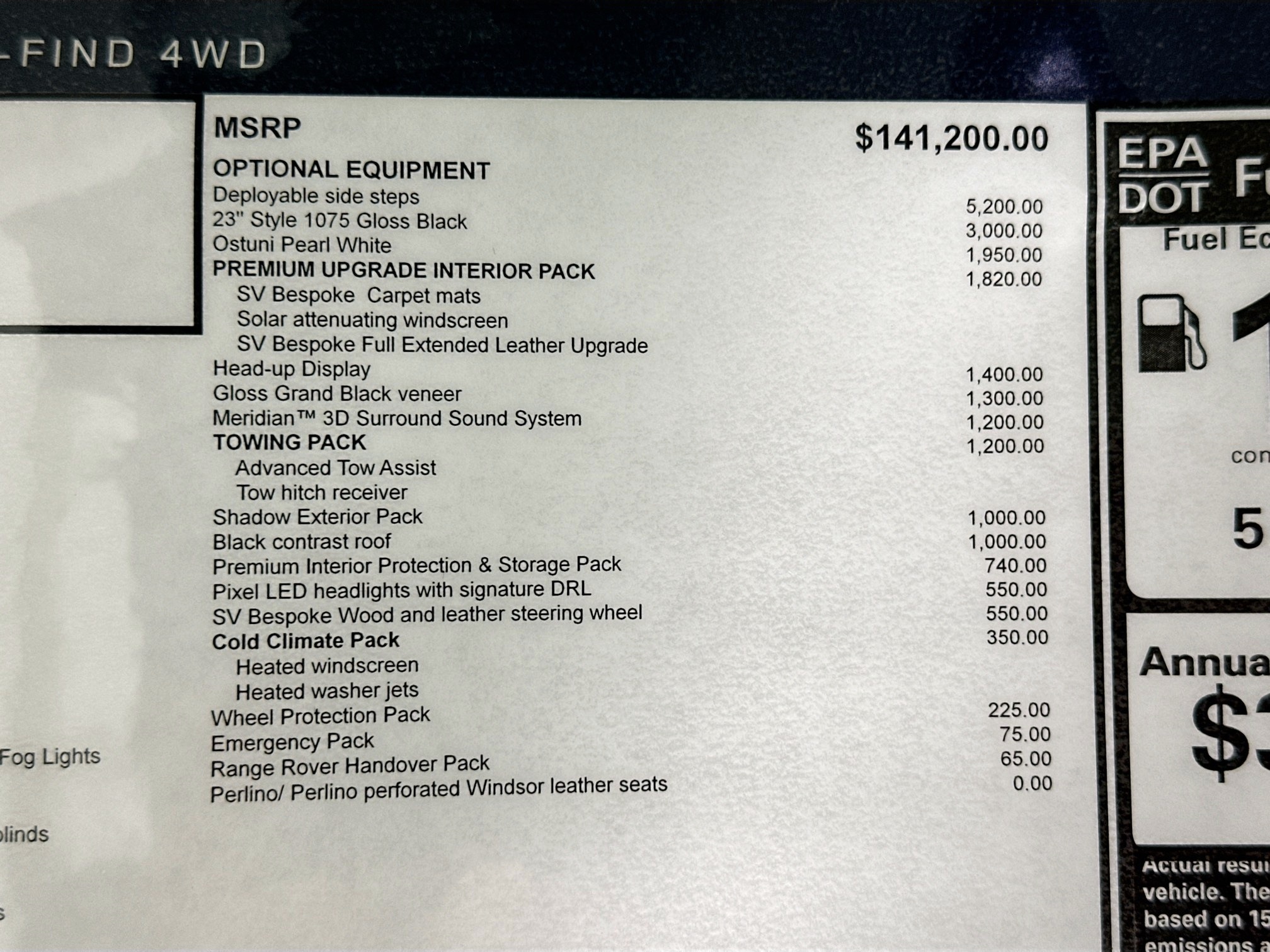 new 2025 Land Rover Range Rover car, priced at $164,975