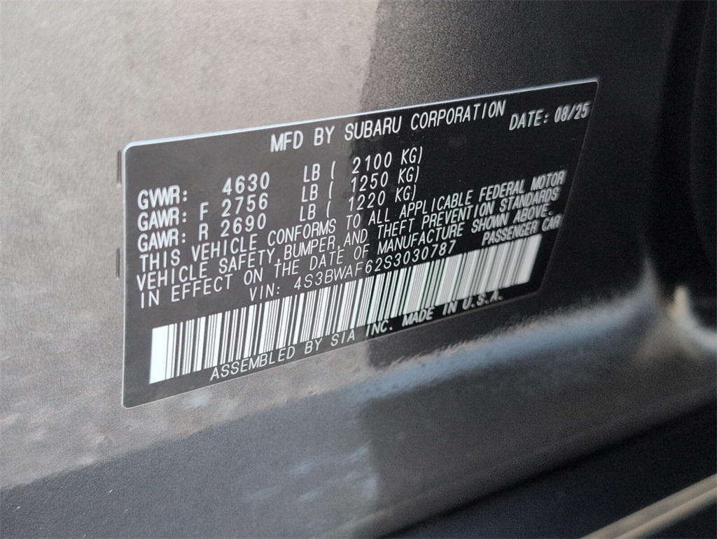 new 2025 Subaru Legacy car, priced at $32,120