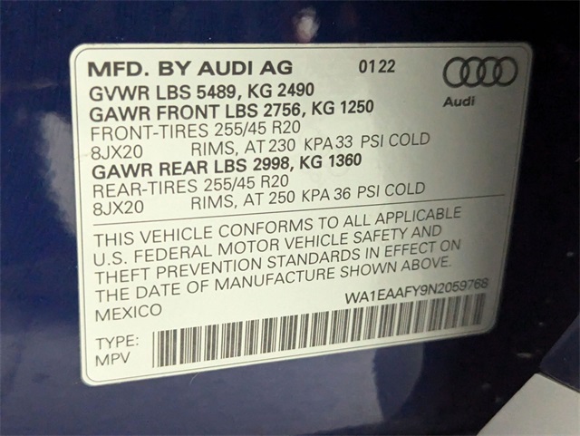 used 2022 Audi Q5 car, priced at $33,481