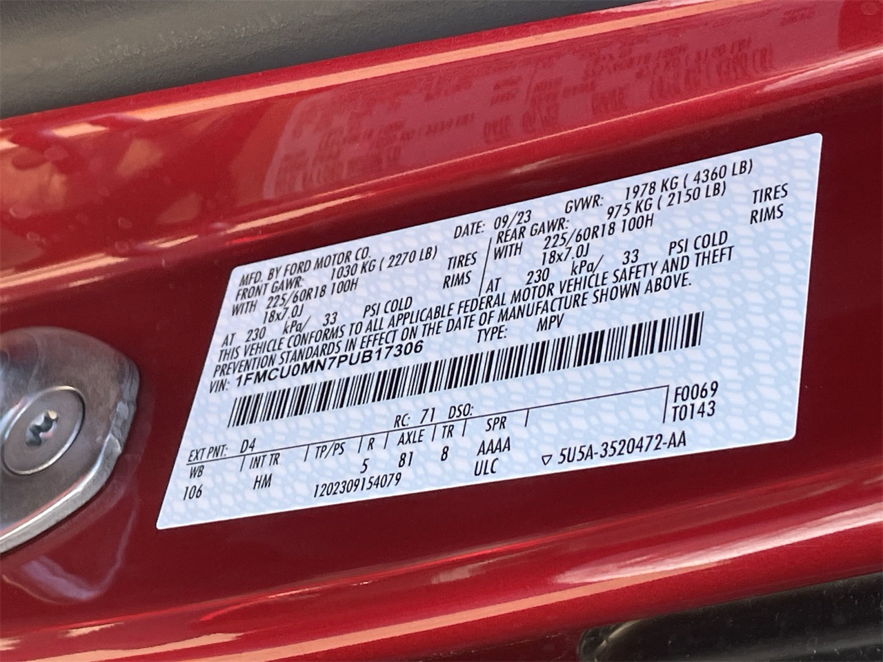 used 2023 Ford Escape car, priced at $23,498