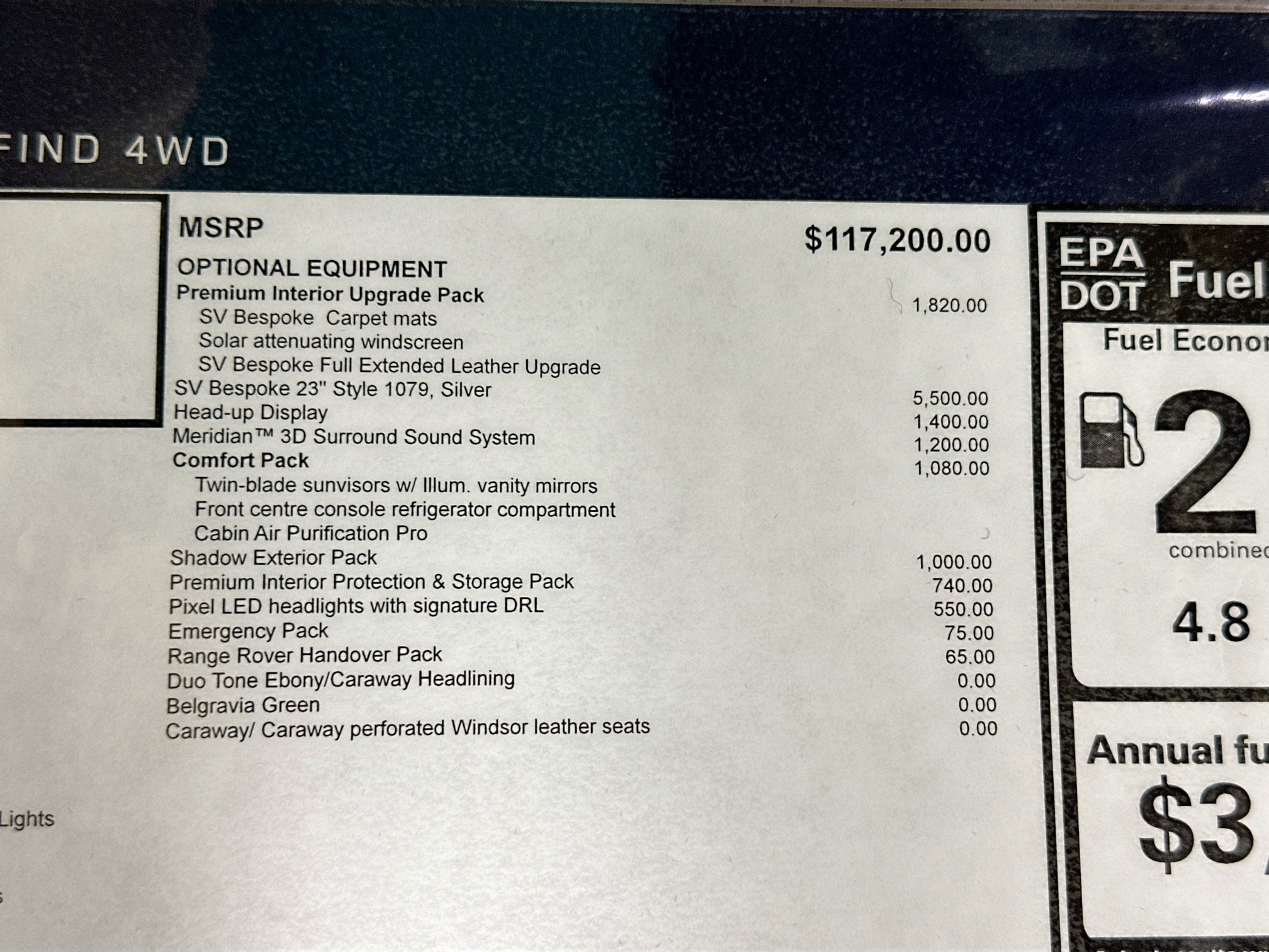 new 2025 Land Rover Range Rover car, priced at $132,780